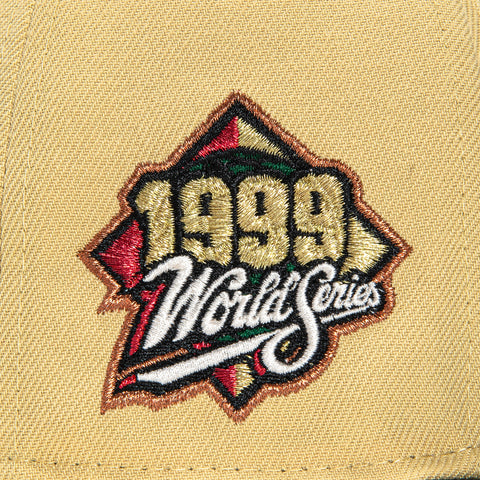 New Era 59Fifty New York Yankees 1999 World Series Patch Hat - Tan, Black, Metallic Gold