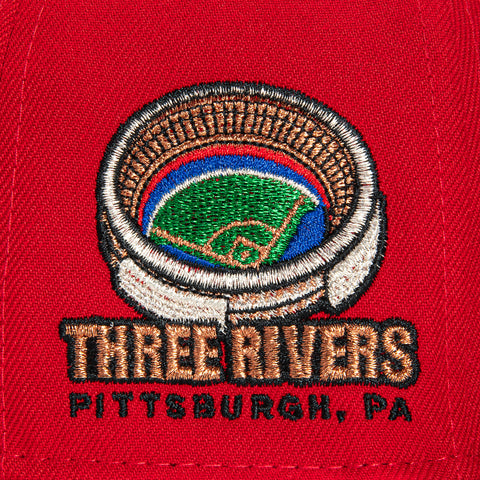 New Era 59Fifty Pittsburgh Pirates Three Rivers Stadium Patch Hat - Red, Black, Gold