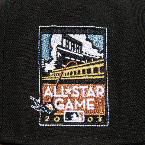 New Era 59Fifty San Francisco Giants 2007 All Star Game Patch Script Hat - Black, Metallic Copper