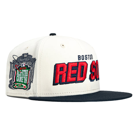 New Era 59Fifty Shadow Draft Boston Red Sox 1999 All Star Game Patch Hat - White, Navy