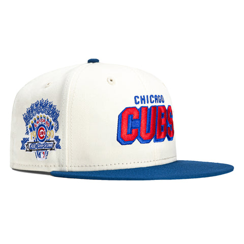 New Era 59Fifty Shadow Draft Chicago Cubs 1990 All Star Game Patch Hat - White, Royal