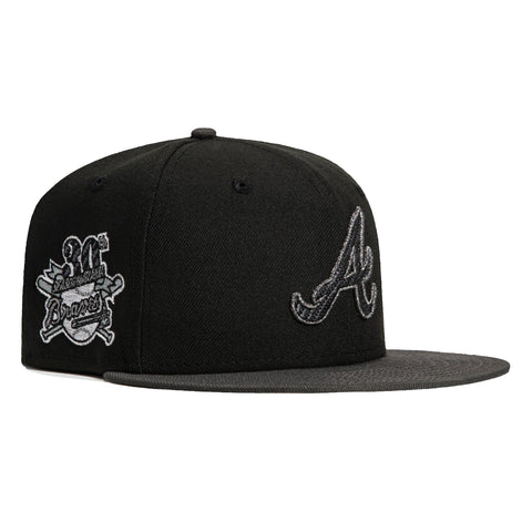 New Era 59Fifty Carbon Atlanta Braves 30th Anniversary Patch Hat - Black, Graphite