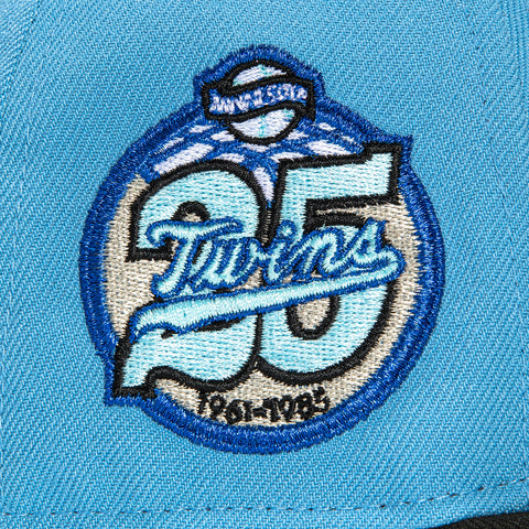 New Era 59Fifty Minnesota Twins 25th Anniversary Patch M Hat - Light Blue, Black, Metallic Silver