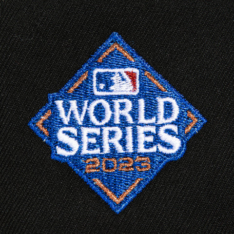 New Era 59Fifty Texas Rangers 2023 World Series Patch Hat - Black, Khaki