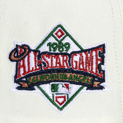 New Era 59Fifty Los Angeles Angels 1989 All Star Game Patch Hat - White, Navy, Metallic Copper, Green