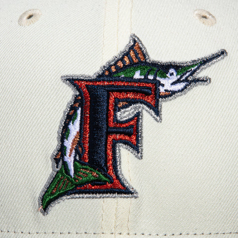 New Era 59Fifty Miami Marlins Inaugural Patch Hat - White, Navy, Metallic Copper, Green