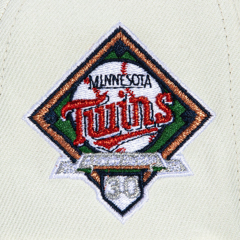 New Era 59Fifty Minnesota Twins 30th Anniversary Patch Hat - White, Navy, Metallic Copper, Green