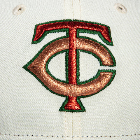 New Era 59Fifty Minnesota Twins 30th Anniversary Patch Hat - White, Navy, Metallic Copper, Green
