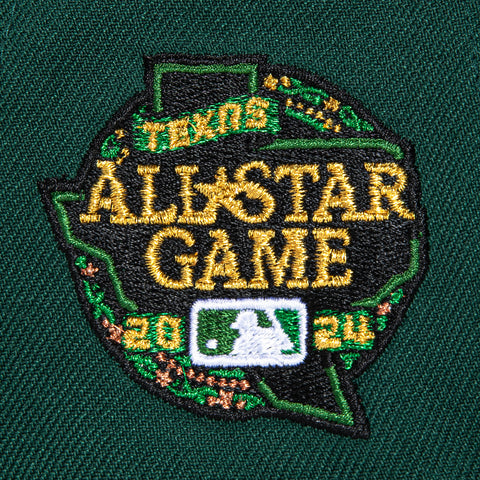 New Era 59Fifty Texas Rangers 2024 All Star Game Patch Hat - Green, Black, Metallic Gold