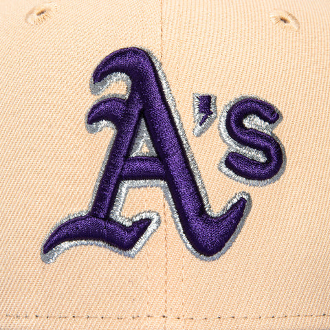 New Era 59Fifty Oakland Athletics Battle of the Bay Patch Hat - Peach, Lavender
