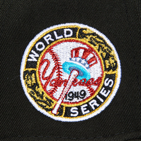 New Era 59Fifty Candy Apple New York Yankees 1949 World Series Patch Hat - Black, Red