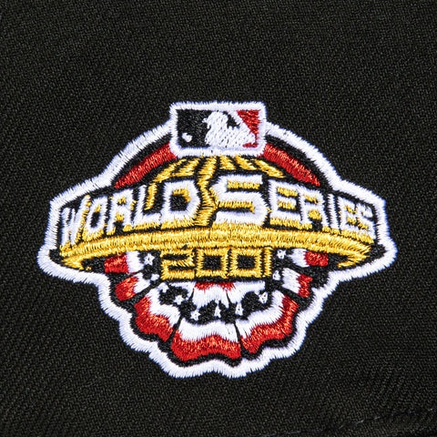 New Era 59Fifty Candy Apple Arizona Diamondbacks 2001 World Series Patch D Hat - Black, Red