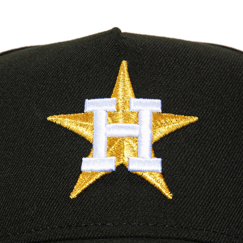 New Era 9Forty A-Frame Houston Astros 1986 All Star Game Patch Snapback Hat - Black