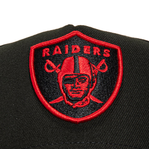New Era 9Forty A-Frame Las Vegas Raiders 60th Anniversary Patch Snapback Hat - Black