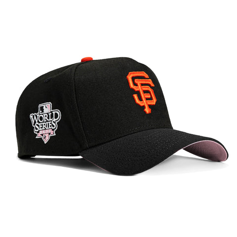 New Era 9Forty A-Frame San Francisco Giants 2010 World Series Patch Snapback Hat - Black