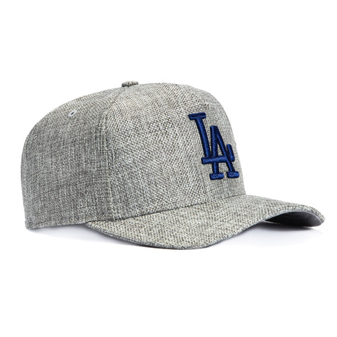 New Era 9Forty M-Crown Cotton Weave Los Angeles Dodgers Snapback Hat - Grey