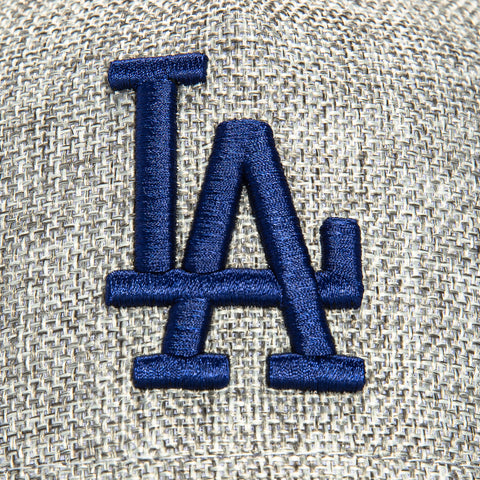 New Era 9Forty M-Crown Cotton Weave Los Angeles Dodgers Snapback Hat - Grey