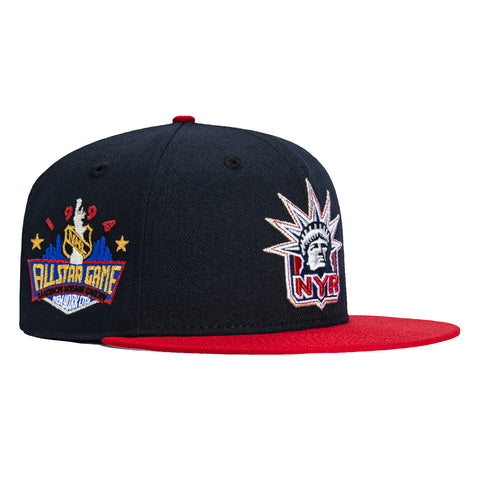 New Era 59Fifty New York Rangers 1994 All Star Game Patch 1996 Hat - Navy, Red