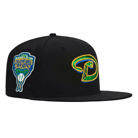 New Era 59Fifty Arizona Diamondbacks Inaugural Patch D Hat - Black, Kelly, Royal