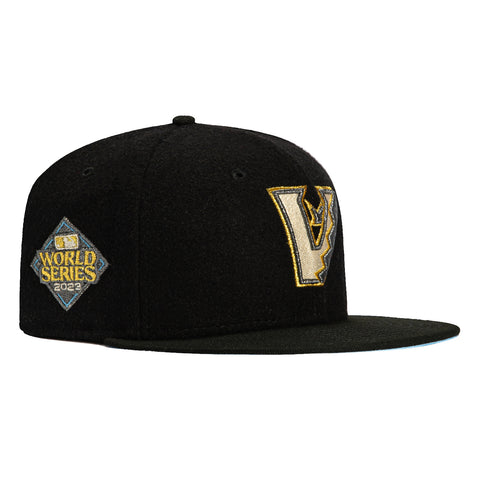 New Era 59Fifty Melton Arizona Diamondbacks 2023 World Series Patch Upside Down Hat - Black