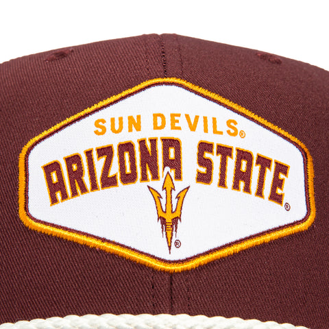 47 Brand Arizona State Sun Devils Ace Out Snapback Trucker Hat - Maroon, White