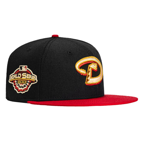 New Era 59Fifty Arizona Diamondbacks 2001 World Series Patch D Hat - Black, Red