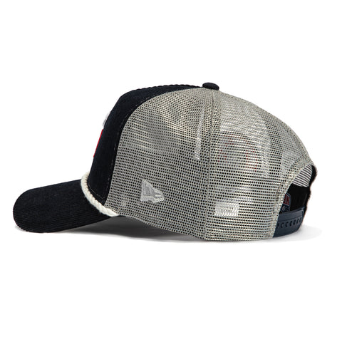 New Era 9Forty A-Frame Houston Texans Inaugural Season Patch Rope Trucker Snapback Hat - Navy