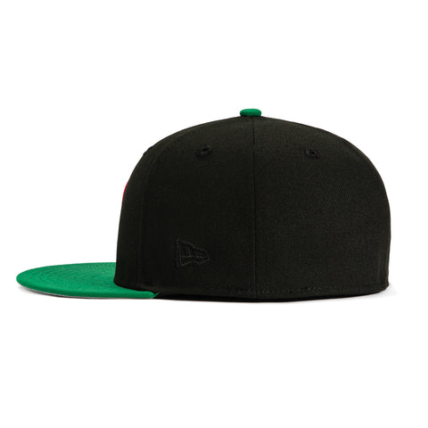 New Era 59Fifty Mexico World Baseball Classic Mexico Flag Patch Hat - Black, Kelly Green