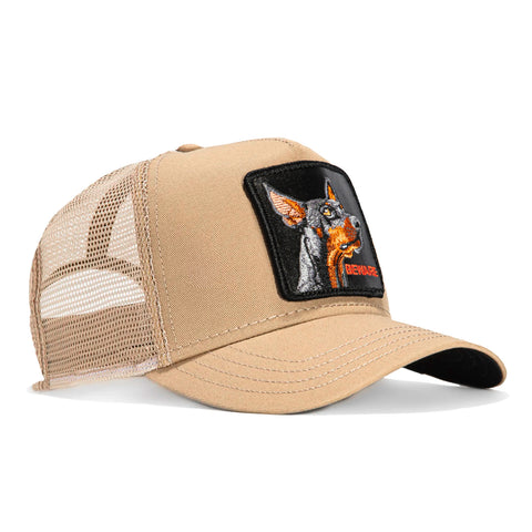 Goorin Bros The Doberman Beware Adjustable Trucker Snapback Hat - Tan