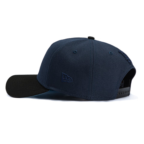 New Era 9Forty A-Frame Los Angeles Dodgers 40th Anniversary Patch Flame Snapback Hat - Navy, Black