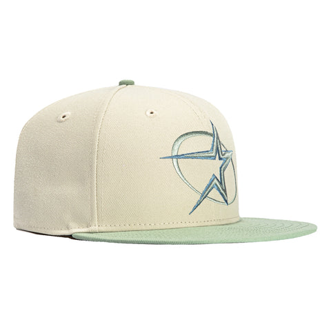 New Era 59Fifty Houston Astros 1997 BP Hat - Stone, Everest Green