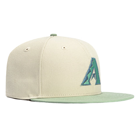 New Era 59Fifty Arizona Diamondbacks A Hat - Stone, Everest Green