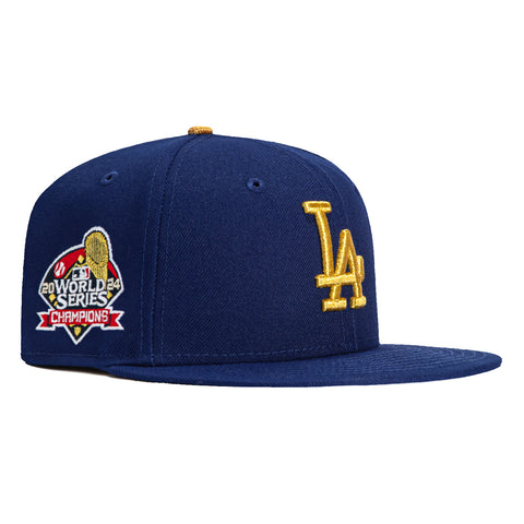 New Era 59Fifty Los Angeles Dodgers 2024 World Series Champions Patch Hat - Royal, Gold