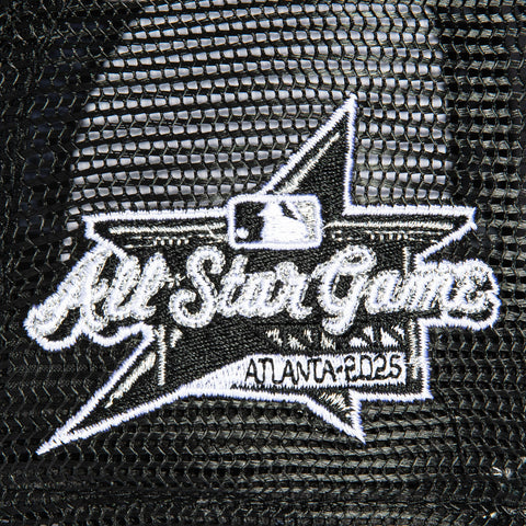 New Era 9Forty A-Frame Atlanta Braves 2025 All Star Game Patch Word Trucker Snapback Hat - Black