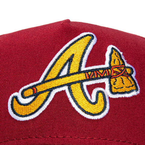 New Era 9Forty A-Frame Atlanta Braves 2025 All Star Game Patch Alternate Snapback Hat - Brick, Green