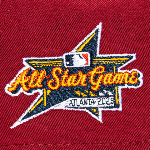 New Era 9Forty A-Frame Atlanta Braves 2025 All Star Game Patch Alternate Snapback Hat - Brick, Green