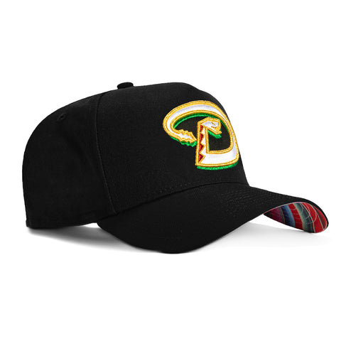 New Era 9Forty A-Frame Arizona Diamondbacks Snapback Serape UV D Hat - Black, Green, Red