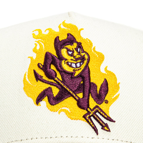 New Era 9Forty A-Frame Arizona State Sun Devils Sparky Flame Hat - White, Maroon
