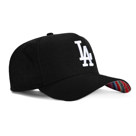 New Era 9Forty A-Frame Los Angeles Dodgers Snapback Serape UV Hat - Black, White