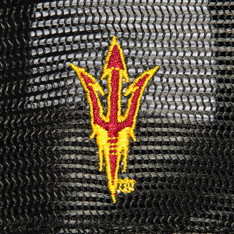 New Era 9Seventy Arizona State Sun Devils Logo Patch Fork 'Em Stretch-Snapback Trucker Hat - Black
