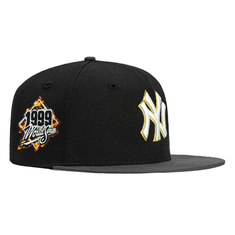 New Era 59Fifty Tortoise Shell New York Yankees 1999 World Series Patch Hat - Black, Graphite