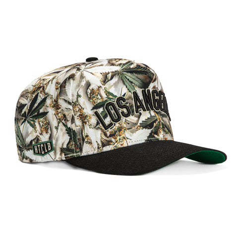 Field Grade Los Angeles Hat Club Logo Patch Snapback Hat - Realtree, Black