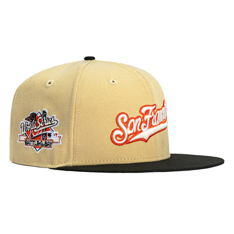 New Era 59Fifty San Francisco Giants Battle of the Bay Patch Script Hat - Tan, Black, White, Orange