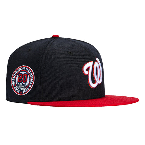 New Era 59Fifty Washington Nationals 20th Anniversary Patch Hat - Navy, Red