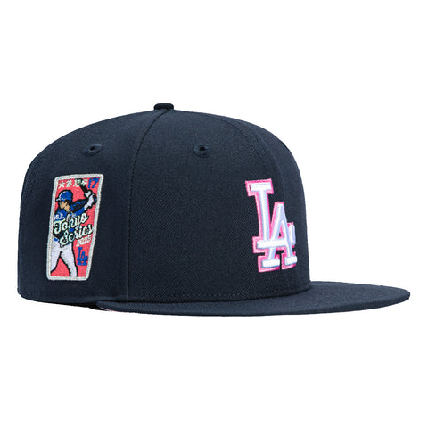 New Era 59Fifty Los Angeles Dodgers 2025 Tokyo Series Ohtani Patch Hat - Navy, White, Pink