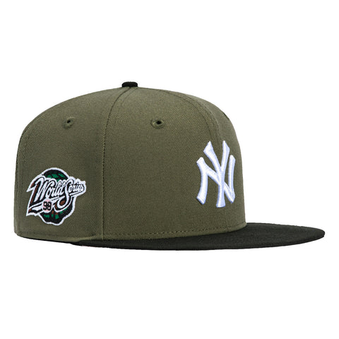 New Era 59Fifty New York Yankees 1998 World Series Patch Hat - Olive, Black