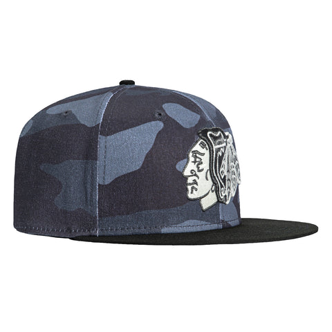 New Era 59Fifty Camo Vize Chicago Blackhawks Glow in the Dark Hat - Camo, Black