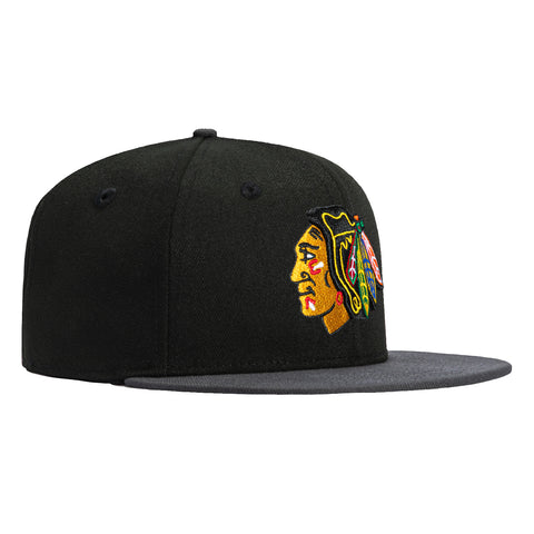 New Era 59Fifty Chicago Blackhawks Hat - Black, Graphite