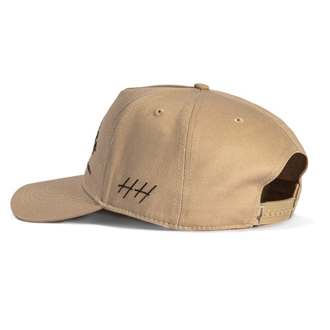 Huega House Trademark Snapback Hat - Khaki