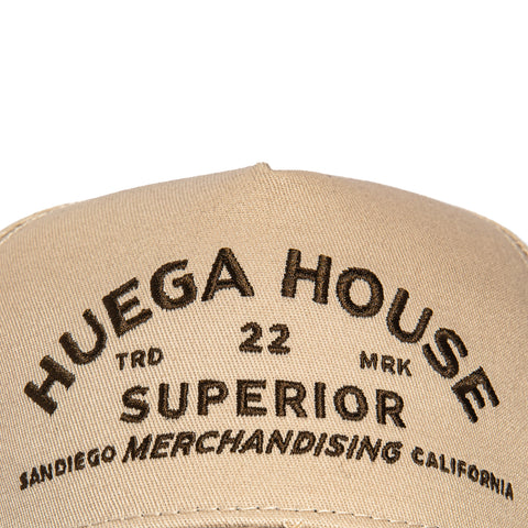 Huega House Trademark Snapback Hat - Khaki